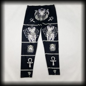 Legginsy goth occult L kot
