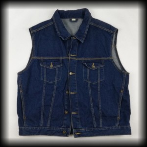 Kamizelka jeansowa XXL niebieski denim