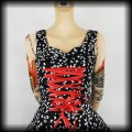 Sukienka Pin Up Punk H&amp;R M gorsetowa mini w motyle2.jpg