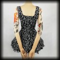 Sukienka Pin Up Punk H&amp;R M gorsetowa mini w motyle4.jpg