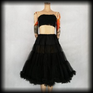 Halka Tiulowa Hell Bunny czarna XS-M 