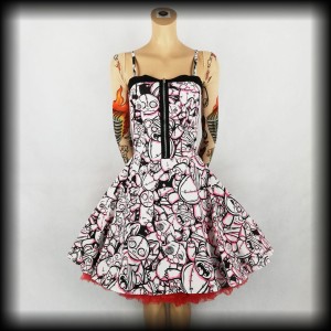 Sukienka mini Cupcake Cult S zombie voodoo