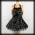 Sukienka Pin Up Punk H&amp;R L mini old school tattoo czarna.jpg