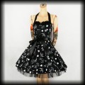 Sukienka Pin Up Punk H&amp;R L mini old school tattoo czarna2.jpg