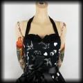 Sukienka Pin Up Punk H&amp;R L mini old school tattoo czarna3.jpg