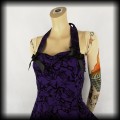 Sukienka Pin Up Punk H&amp;R M mini old school tattoo fioletowa3.jpg
