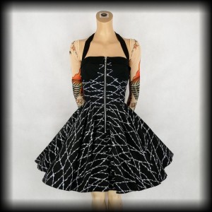 Sukienka mini Hell bunny M/L drut kolczasty