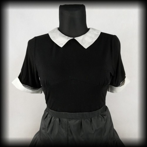 Bluzka Banned z kołnierzykiem XL goth alternative.jpg