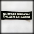 Naszywka Sometimes Antisocial Always Antifascists blk.jpg