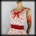 Sukienka Pin Up Hell Bunny S marynarska kremowa Nowa3.jpg