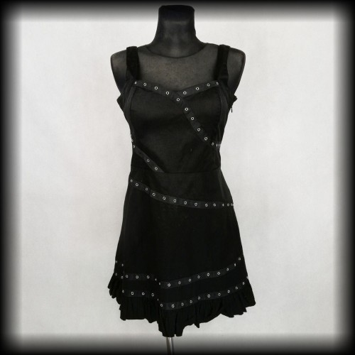Sukienka mini Living Dead Souls XL czarna Punk Goth.jpg