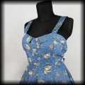 Sukienka Pin Up Retro XXL3XL niebieska w kwiaty 4.jpg