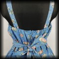 Sukienka Pin Up Retro XXL3XL niebieska w kwiaty 6.jpg
