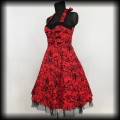 Sukienka Pin Up Hearts &amp; Roses L czerwona old school 2.jpg