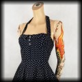 Sukienka Pin Up XS granatowa w groszki4.jpg