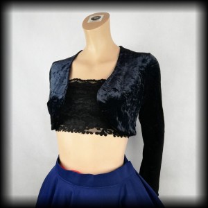 Bolerko vintage welurowe S-L