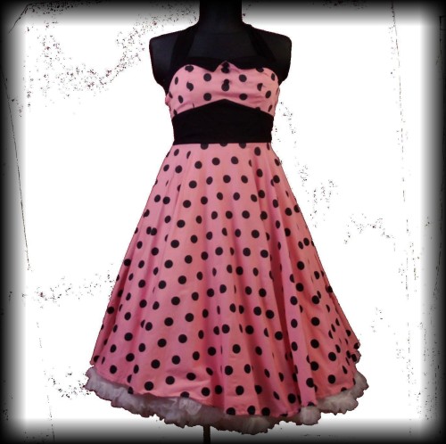 Sukienka pink polka dot M Hell bunny Vixen.jpg