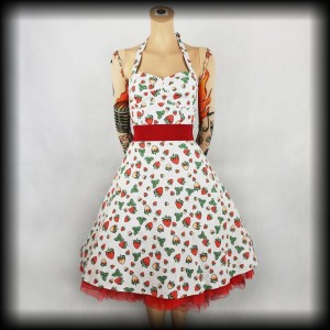 Sukienka Pin Up w truskawki S 