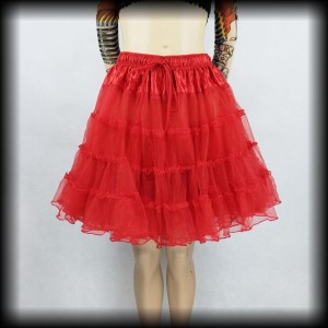 Halka tiulowa mini czerwona S-L