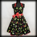 Sukienka Pin Up Hearts &amp; Roses XL wisienki wiązana na szyi.jpg