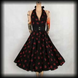 Sukienka Pin Up granaty a'la wisienki L Necessary Evil 