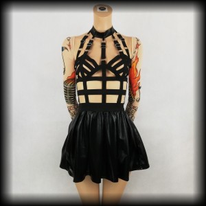 Sukienka Goth Fetish XS/S harness