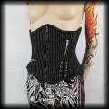 Gorset underbust 22 cale XS Burleska w prążki2.jpg