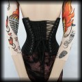 Gorset underbust 22 cale XS Burleska w prążki3.jpg