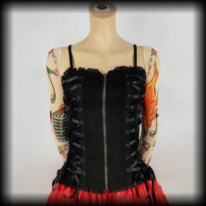 Koszulka goth steam punk M Spin Doctor gorsetowa 