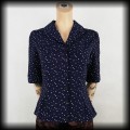 Bluzka Collectif Vintage M granatowa w kropki.jpg