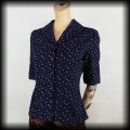 Bluzka Collectif Vintage M granatowa w kropki2.jpg