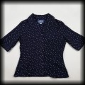 Bluzka Collectif Vintage M granatowa w kropki3.jpg