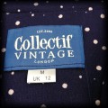 Bluzka Collectif Vintage M granatowa w kropki5.jpg