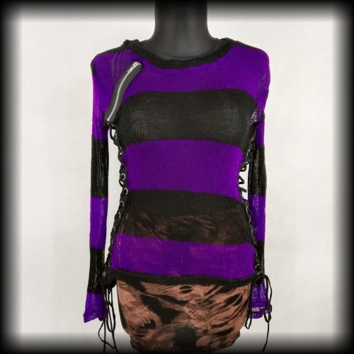 Sweter goth punk L Heartless.jpg