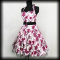 Sukienka Pin Up Hearts &amp; Roses 3XL biała w różowe kwiaty 2.jpg