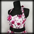 Sukienka Pin Up Hearts &amp; Roses 3XL biała w różowe kwiaty 4.jpg