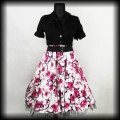 Sukienka Pin Up Hearts &amp; Roses 3XL biała w różowe kwiaty 6.jpg