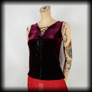 Bluzka The Dark Angel M gotycka aksamitna 
