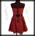 Sukienka mini Pin Up Punk L szkocka krata1.JPG