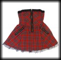 Sukienka mini Pin Up Punk L szkocka krata6.JPG