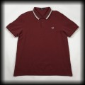 Polo Fred Perry XXL bordo z białą lamówką.jpg