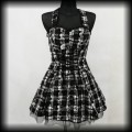 Sukienka Pin Up Punk H&amp;R M mini szara w kotwice, kokardki i gwiazdki.jpg