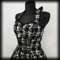 Sukienka Pin Up Punk H&amp;R M mini szara w kotwice, kokardki i gwiazdki4.jpg