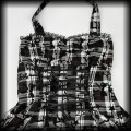 Sukienka Pin Up Punk H&amp;R M mini szara w kotwice, kokardki i gwiazdki8.jpg