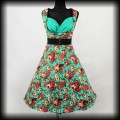 Sukienka Pin Up Lindy Bop M zielona w kwiaty.jpg