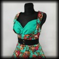 Sukienka Pin Up Lindy Bop M zielona w kwiaty4.jpg