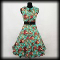 Sukienka Pin Up Lindy Bop M zielona w kwiaty5.jpg
