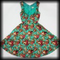 Sukienka Pin Up Lindy Bop M zielona w kwiaty7.jpg
