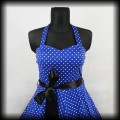 Sukienka Pin Up Hearts &amp; Roses XL niebieska w groszki3.jpg