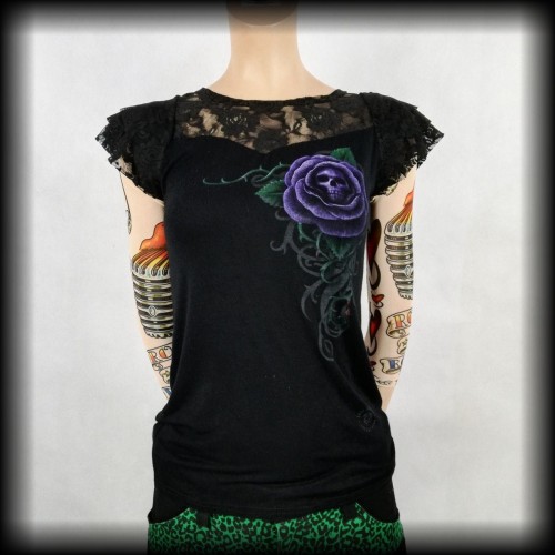 Bluzka Spiral Direct M czaszka w róży.jpg